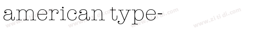american type字体转换